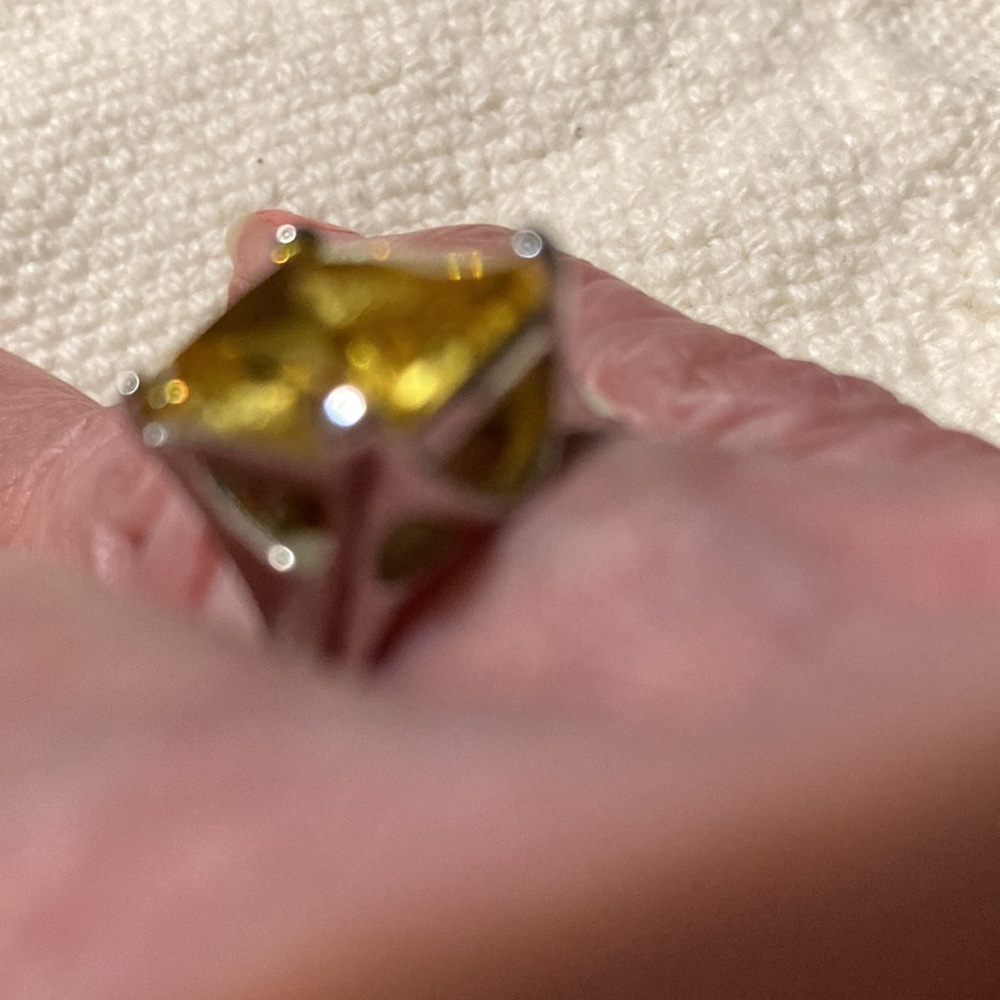 Yellow Crystal Cocktail Ring - Women's Jewelry